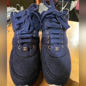 Chanel Wool Bootie High Top Euro 39 Orig $1100